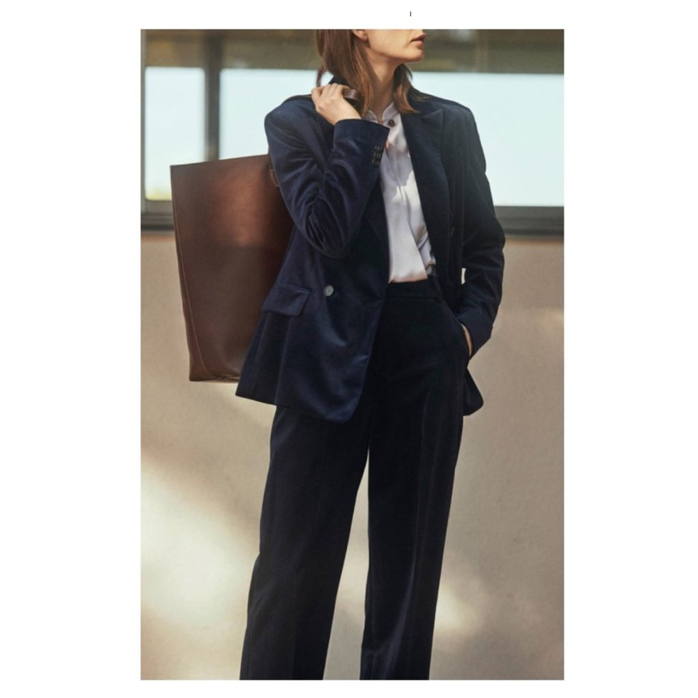 VINCE Cropped Velvet Wide Leg Pants
